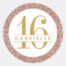 Search for rose gold labels Sweet 16