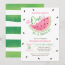 Search for one in a melon birthday invitations Green