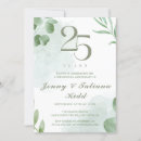 Search for 25 years wedding anniversary invitations Greenery