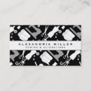 Search for seamstress business cards Black and white