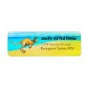 Search for kangaroo return address labels Watercolor