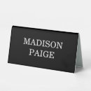 Search for reserved place cards Black and white