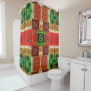 Search for red green gold shower curtains Trendy