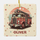 Search for firetruck christmas tree decorations Fire engine