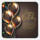 Search for meaningful stickers Gold balloon birthday