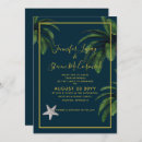 Search for gold palm tree invitations Typography