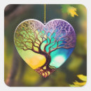 Search for heart shaped tree stickers Yellow