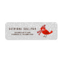 Search for red bird labels Floral