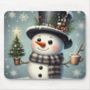 Search for winter snowman mouse mats Cute