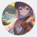 Search for brunette girl stickers Anime