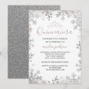 Search for winter wonderland quinceanera invitations Snowflake
