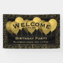 Search for 70th birthday banners Black gold