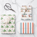 Search for tropical santa wrapping paper Watercolor
