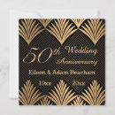 Search for 50th golden anniversary cards Black and gold