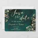Search for green and gold pattern invitations Festive