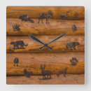 Search for woodland animals clocks Rustic