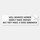 Search for funny women bumper stickers Equality