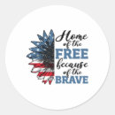 Search for because of the brave stickers Stars and stripes