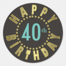 Search for gold 40th birthday stickers 60th