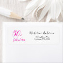 Search for pink birthday return address labels Pink and black
