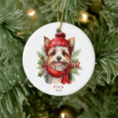 Search for yorkie christmas tree decorations Yorkshire terrier