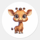 Search for giraffe cartoon stickers Safari animal