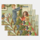 Search for rocking horse christmas wrapping paper Nostalgic