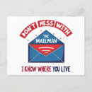 Search for mailman postcards Postal worker