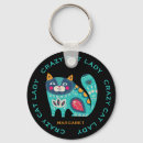 Search for crazy cat lady key rings Cute