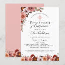 Search for pink and gold first communion invitations Watercolor floral