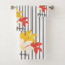 Search for orange and white bath towels Flowers