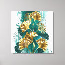 Search for gold leaf canvas prints Gingko