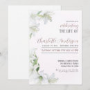 Search for white lily funeral invitations In loving memory