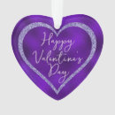 Search for purple heart christmas tree decorations Glitter