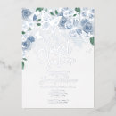 Search for baby blue sweet 16 invitations Watercolor