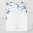 Search for blue and silver sweet 16 invitations For her
