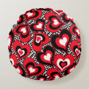 Search for black and white red heart cushions Hearts