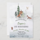 Search for winter woodland birthday invitations Fox