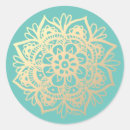 Search for gold and teal stickers Mandala