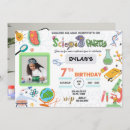 Search for science party invitations Colourful