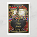 Search for king and queen of hearts invitations Black