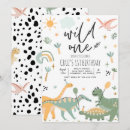 Search for dinosaur 1st birthday invitations Dinomite party