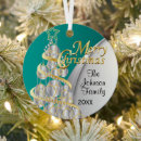 Search for teal christmas tree decorations Silver