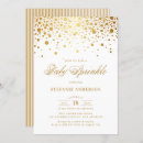 Search for confetti baby sprinkle invitations Gold