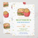 Search for burger party invitations Kawaii
