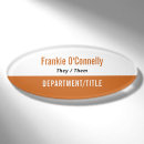Search for orange name tags Employee