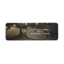Search for rustic hearts return address labels Carved