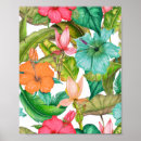 Search for botanical pattern posters Hawaiian