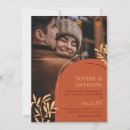 Search for burgundy and orange wedding invitations Modern