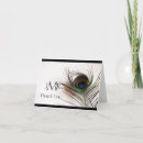Search for peacock thank you cards Black